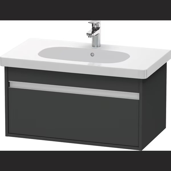 Ketho Wall-Mounted Vanity Unit Kt666704949 Graphite Matt, Duravit, Mfr#: KT666704949